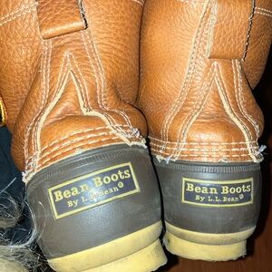 L.L. Bean Tan and Brown Bean Boots